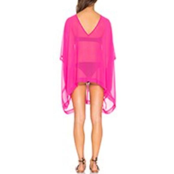L'Agent by Agent Provocateur Rosana Cover Up Sheer Swim Ties One Size Pink New - Picture 3 of 12